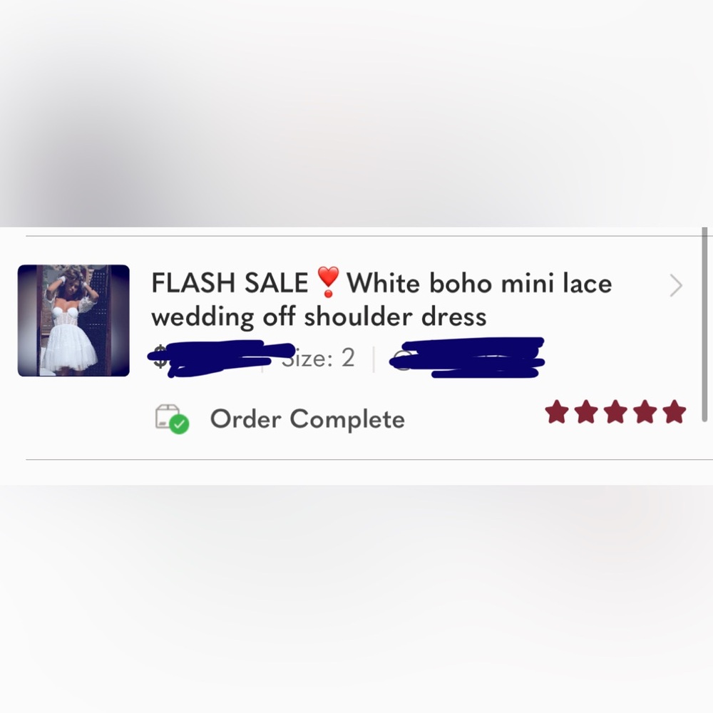 (Last 2)❣️White boho mini lace off festival shoulder dress - Picture 2 of 8